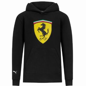 Hanorac Ferrari Negru cu Gluga pentru Copii