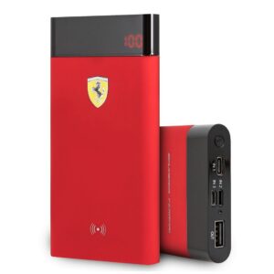 Baterie externă Ferrari wireless power bank roșie 8.000mAh