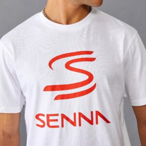 Tricou Ayrton Senna Logo Alb